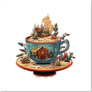 Christmas teacup Posters and Art